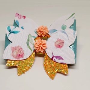 2 PCS 4" Hair Bows for Girls Alligator Clips for Little Teen Toddler Girls Kid